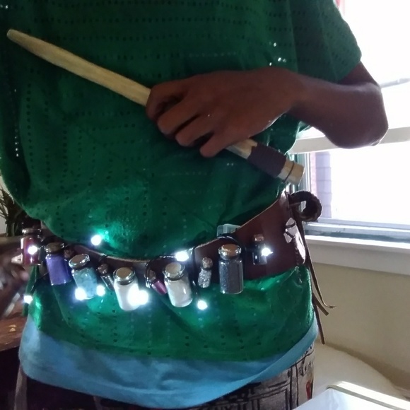 ? Authentic gemstones rawhide pixie belt